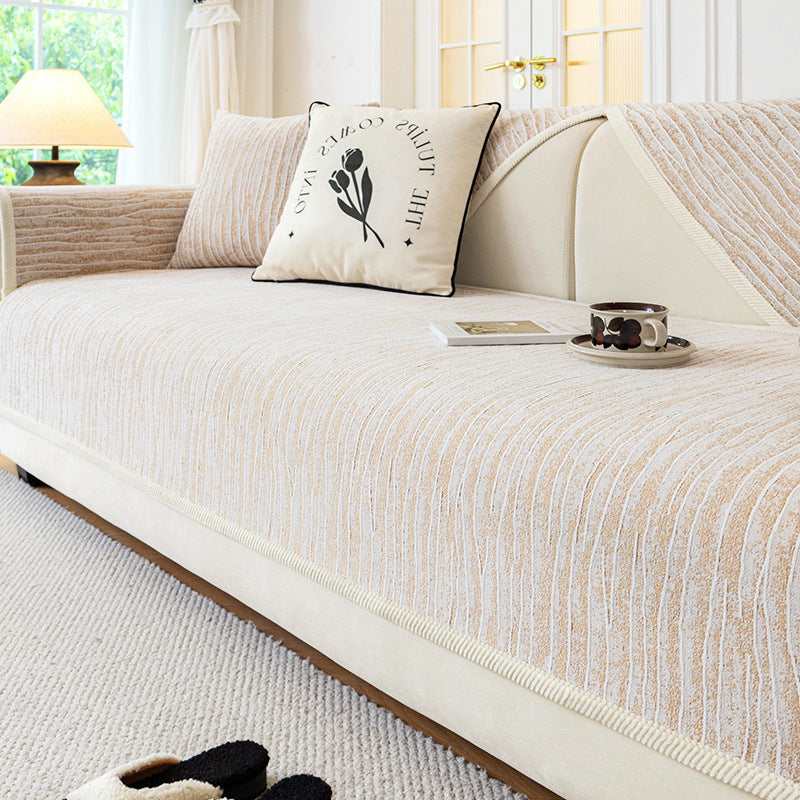 Coverfect All-Season Quilted Chenille Sofa Cover | Non-Slip & Anti-Scratch Couch Protector