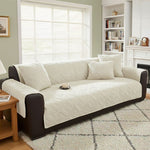 Coverfect Thick Plush Snowflake Pattern Sofa Cover