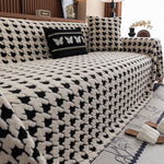 Coverfect Artisan GeoWeave Fleece Sofa Cover | Soft Textured Home Comfort