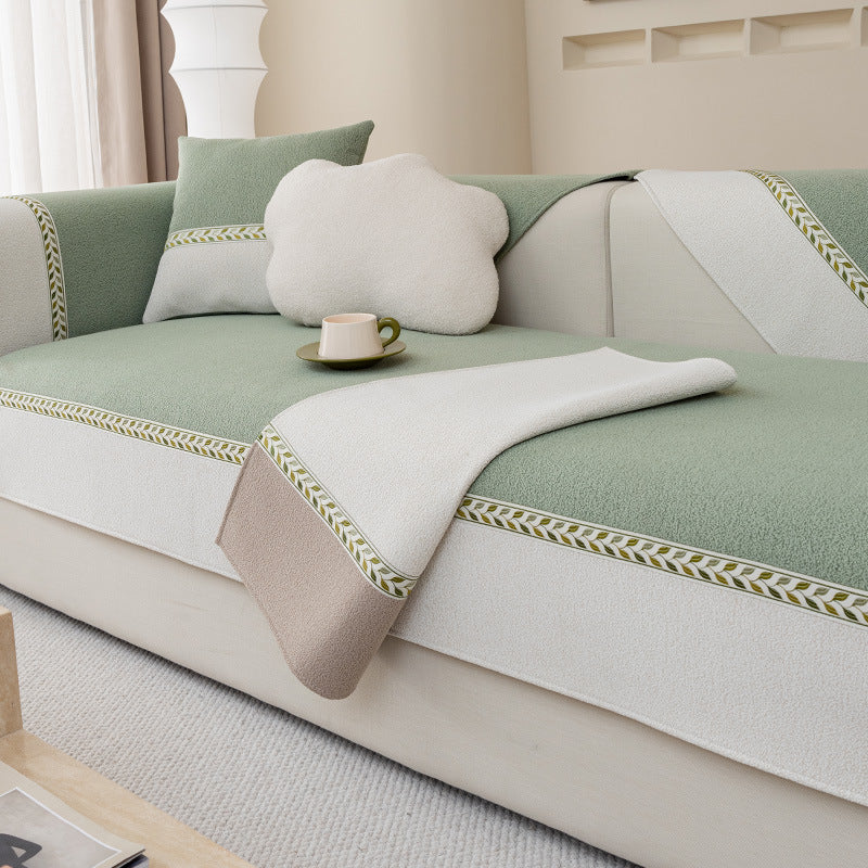 Coverfect OliveGrace Plush Cozy Sofa Cover