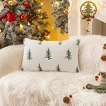 Coverfect Cozy Plush Pine Embroidered Pillow Cover