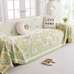 Coverfect Elegant Floral Chenille Sofa Cover