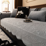 Coverfect SnowFur Jacquard Plush Cozy Sofa Cover