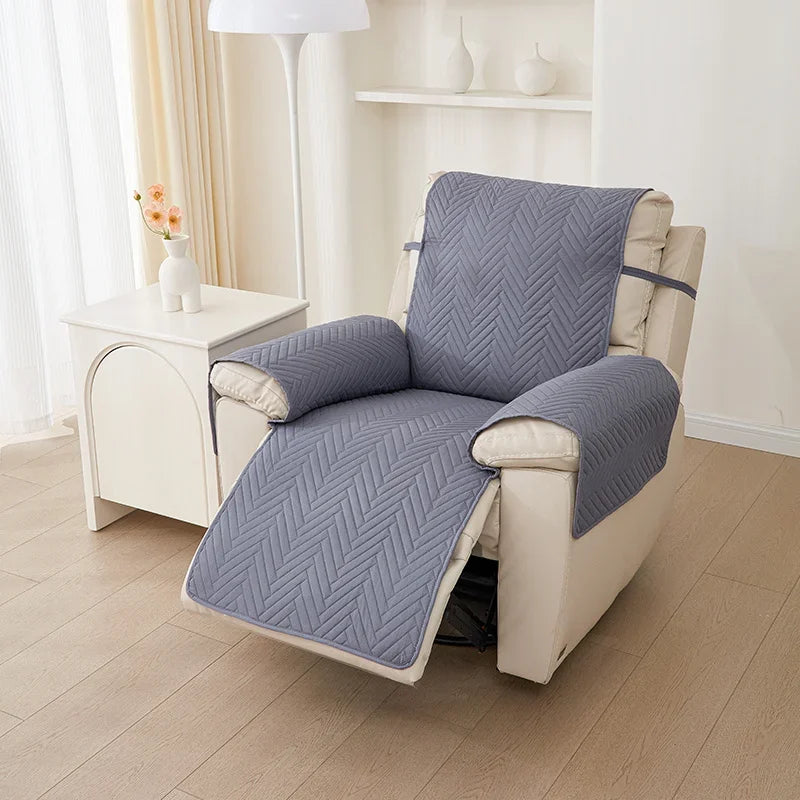 Coverfect Quilted Chevron Anti-Slip Recliner Sofa Cover
