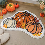 Coverfect Soft Pumpkin Pattern Floor Rug