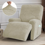 Coverfect Leaf Jacquard Stretch Recliner Cover