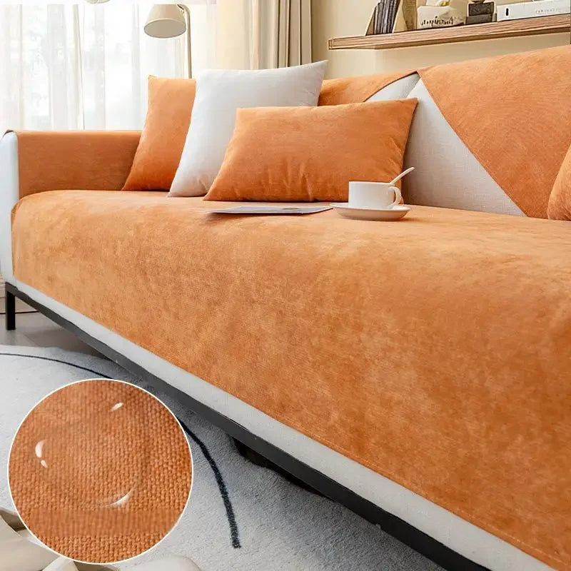 Coverfect Chenille Waterproof Elegant Minimalist Sofa Cover