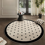 Coverfect Modern Mosaic Spillproof Pet-Friendly Round Rug