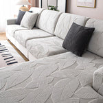 Coverfect Elegant Leaf Jacquard Sofa Cover