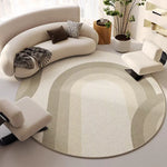 Coverfect Sandstone Arc Spillproof Round Rug
