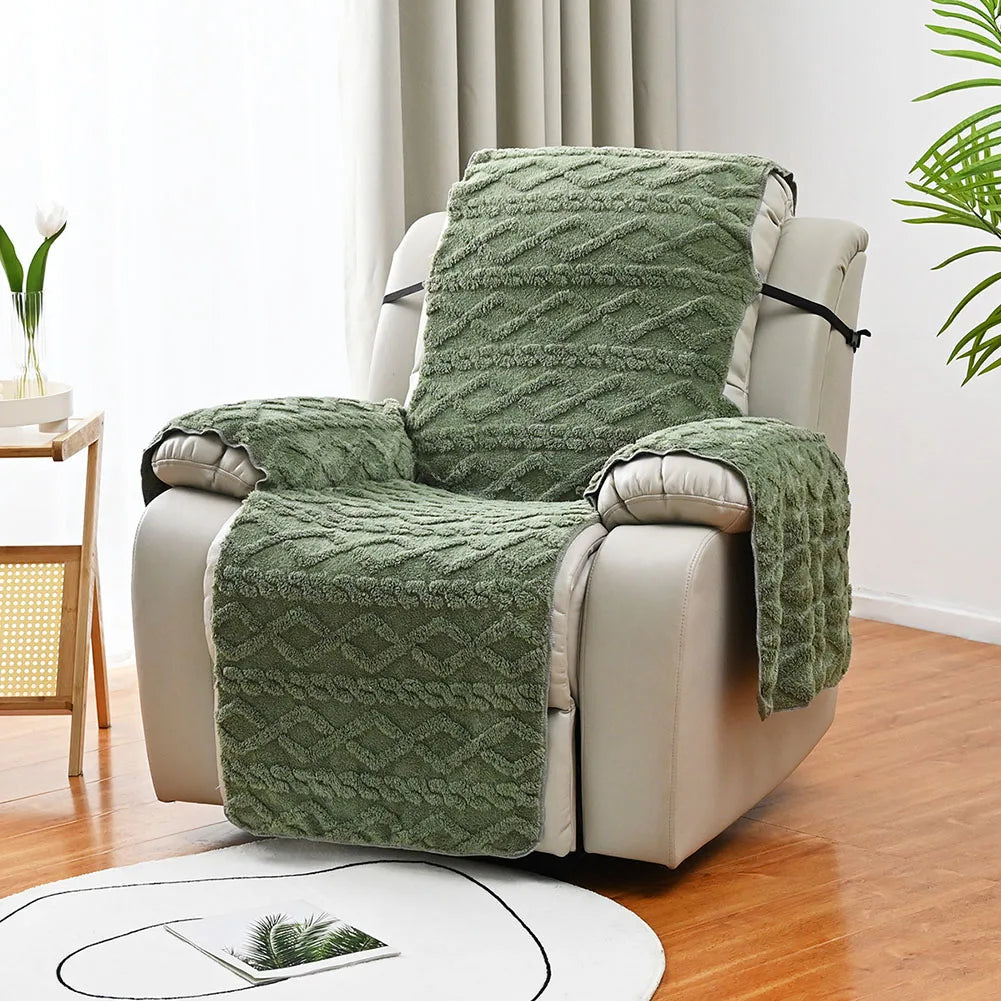 Coverfect Velvet Diamond Weave Recliner Cover