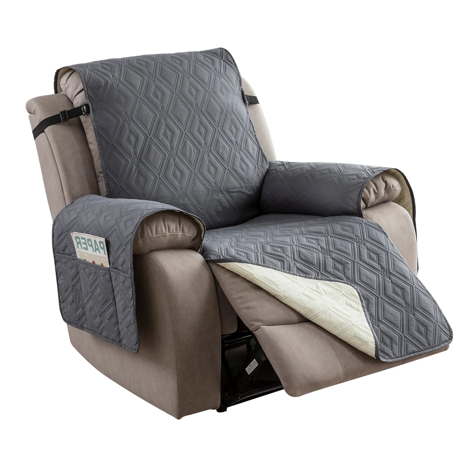 Coverfect Geometric Quilt Waterproof Recliner Cover