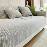 Coverfect Chenille Anti-Scratch Herringbone Sofa Cover