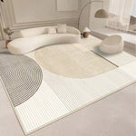 Coverfect Zen Circle Pattern Spillproof Pet-Friendly Area Rug