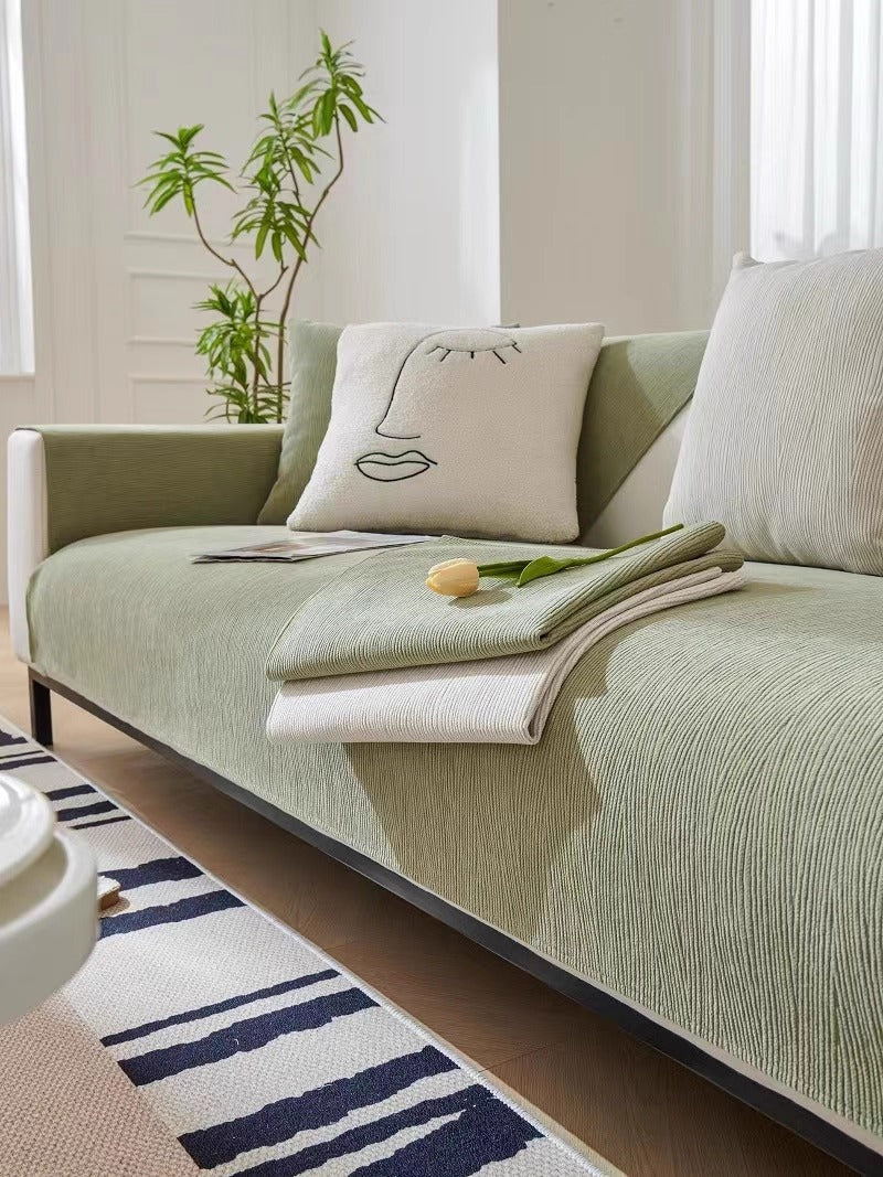 Coverfect Morandi Chenille Couch Cover | Non-Slip Sofa Protector