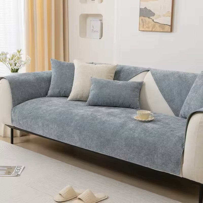 Coverfect Chenille Non-Slip Waffle Sofa Cover