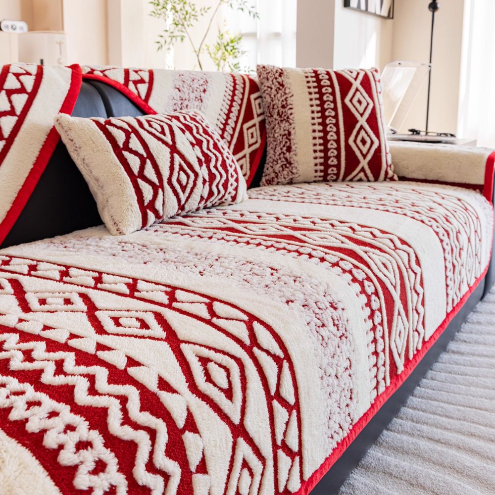 Coverfect Winter Luxe Plush Sofa Cover | Warm Cozy Home Decor