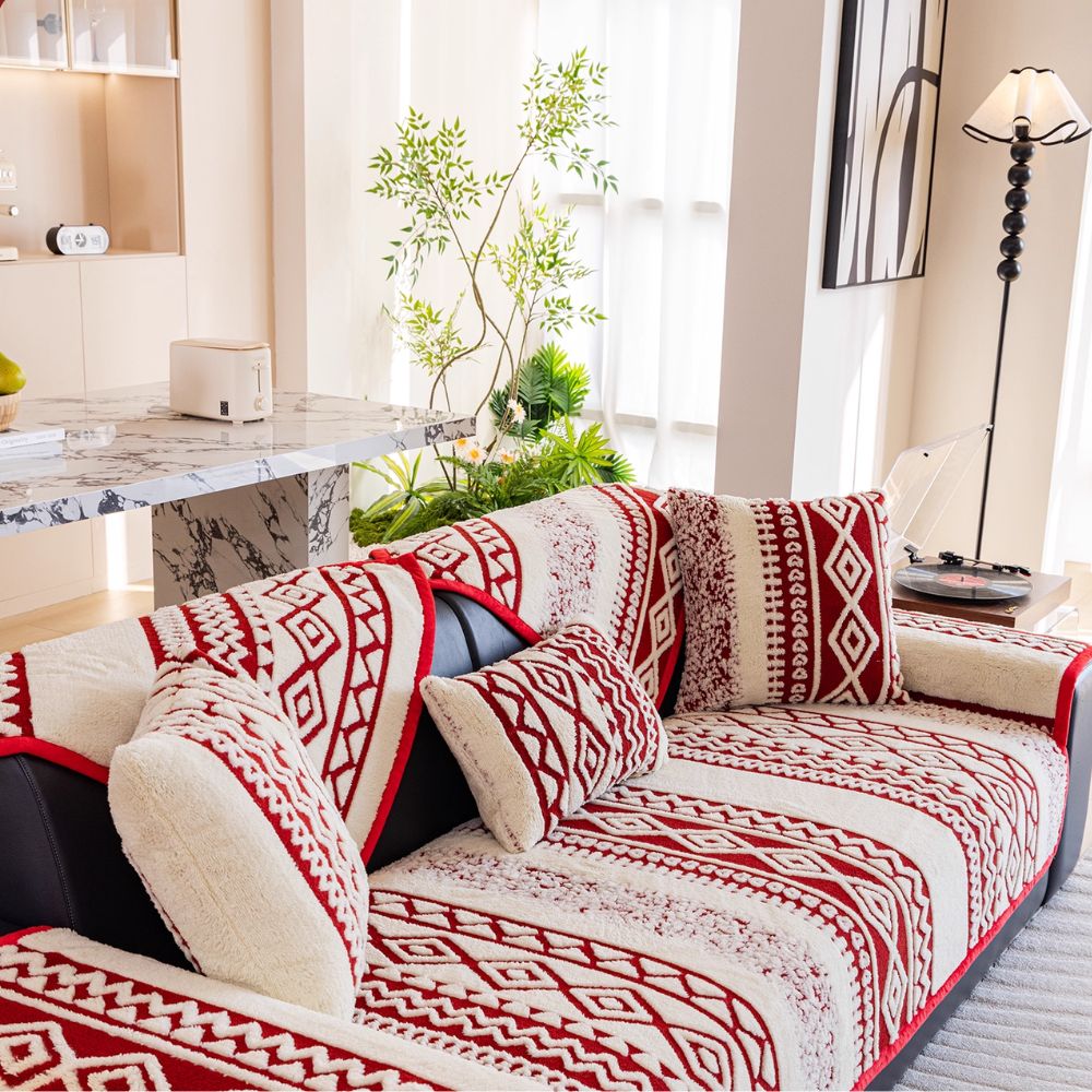 Coverfect Winter Luxe Plush Sofa Cover | Warm Cozy Home Decor