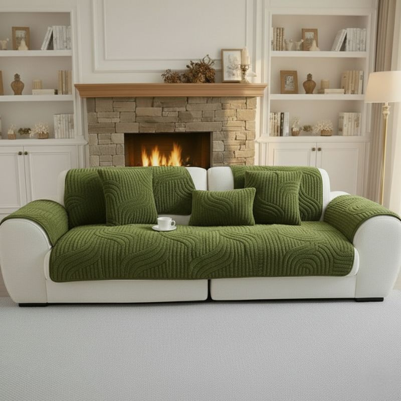 Coverfect Premium Plush Wave Sofa Cover