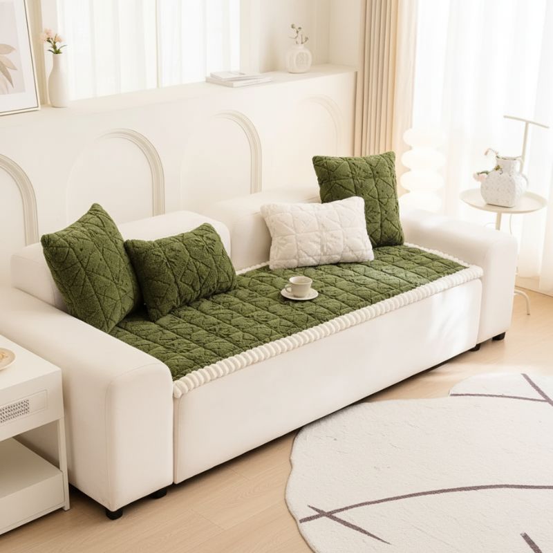 Coverfect Thick Plush Winter Holiday Sofa Cover