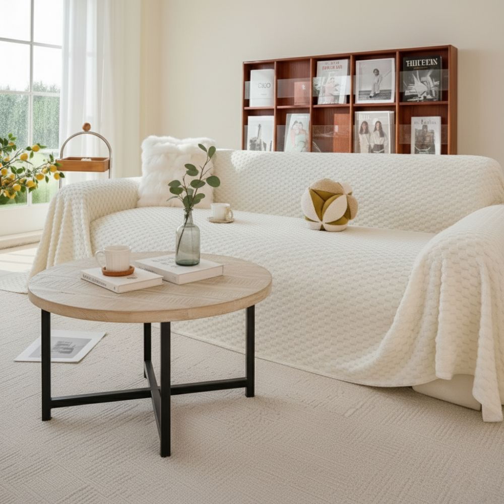 Coverfect Premium Cozy Fleece Sofa Cover | Warm All-Season Comfort