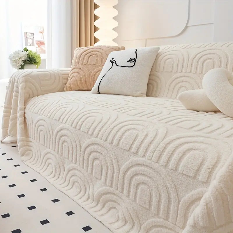 Soft Rainbow Sofa Cover – Cozy, Pet-Friendly & Washable