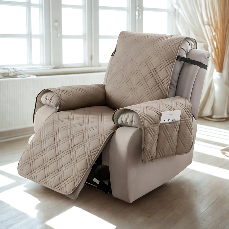 Coverfect Waterproof Diamond Quilted Recliner Cover