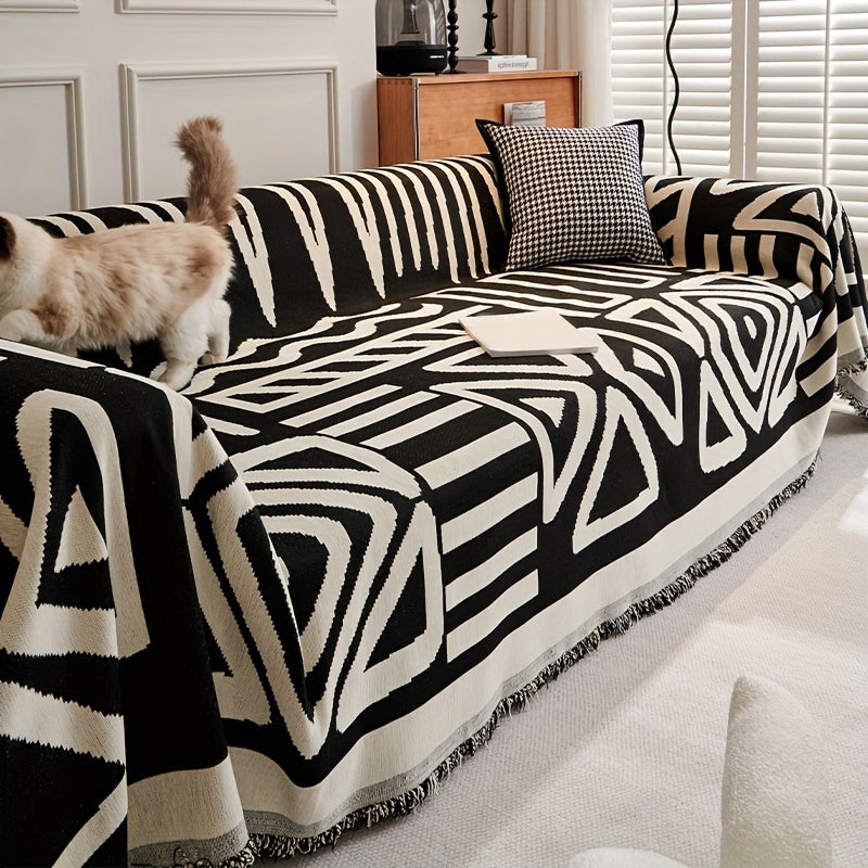 Coverfect-Geometric-Boho-Style-Anti-Pet-Scratch-Sofa-Cover-1