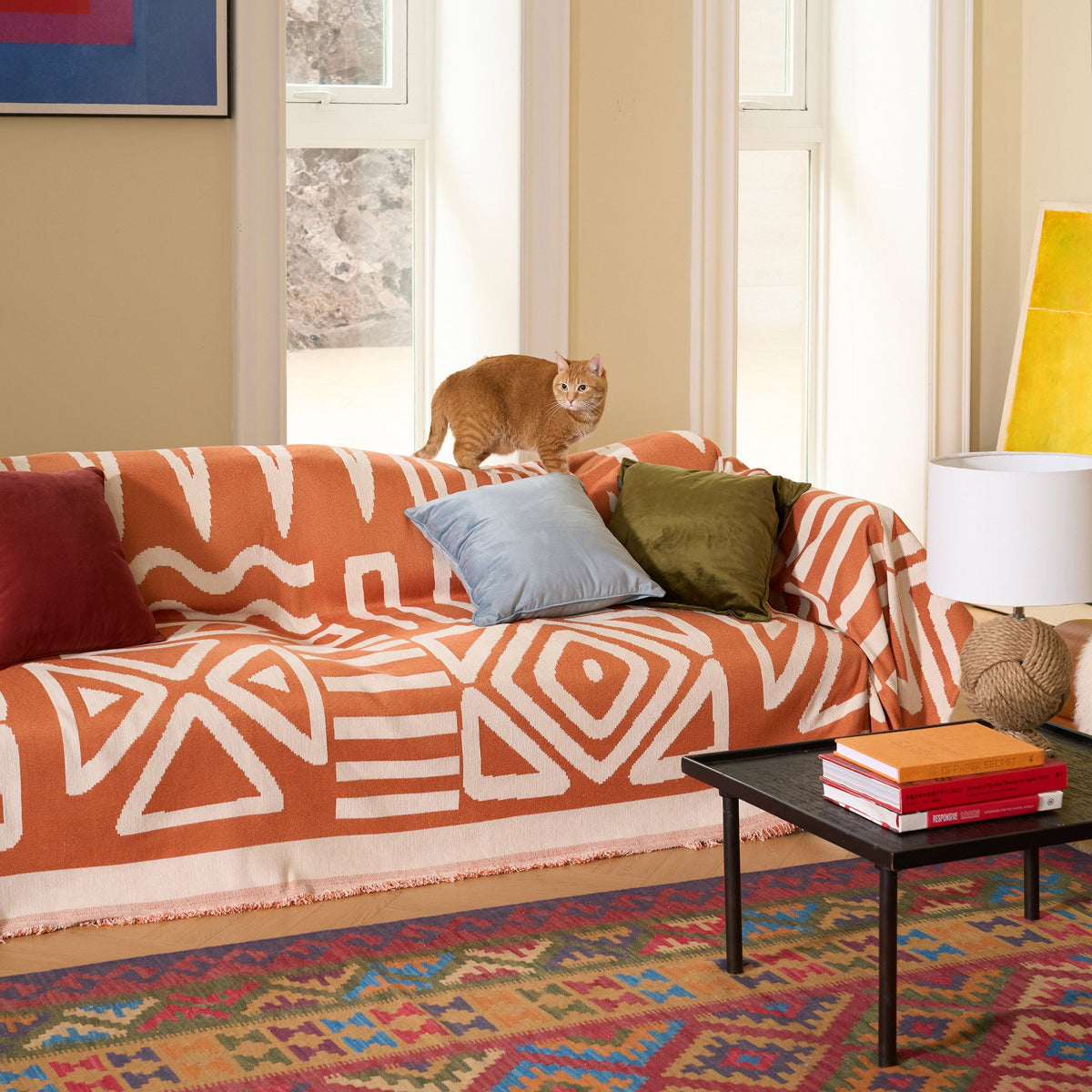 Coverfect-Geometric-Boho-Style-Anti-Pet-Scratch-Sofa-Cover-15