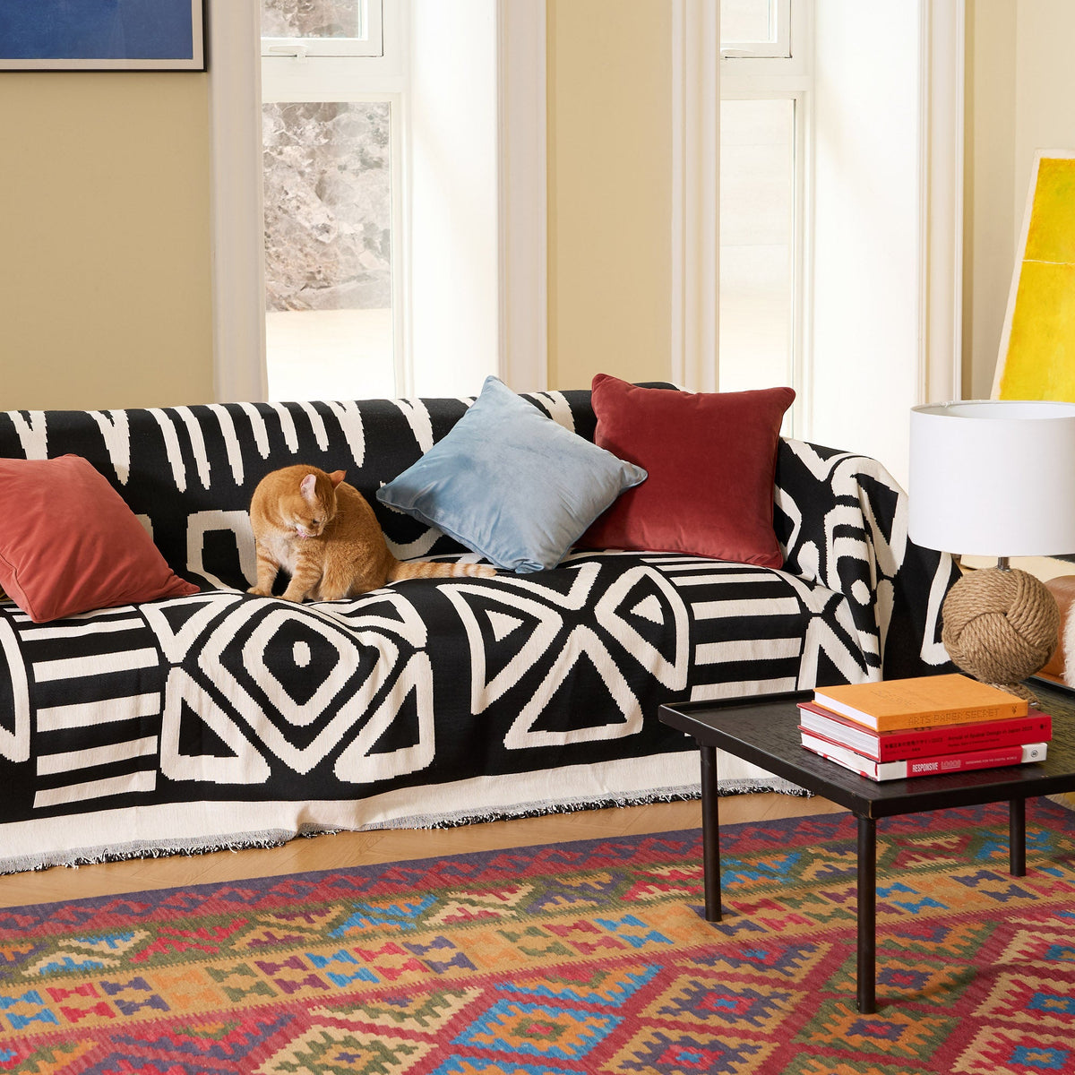 Coverfect-Geometric-Boho-Style-Anti-Pet-Scratch-Sofa-Cover-26