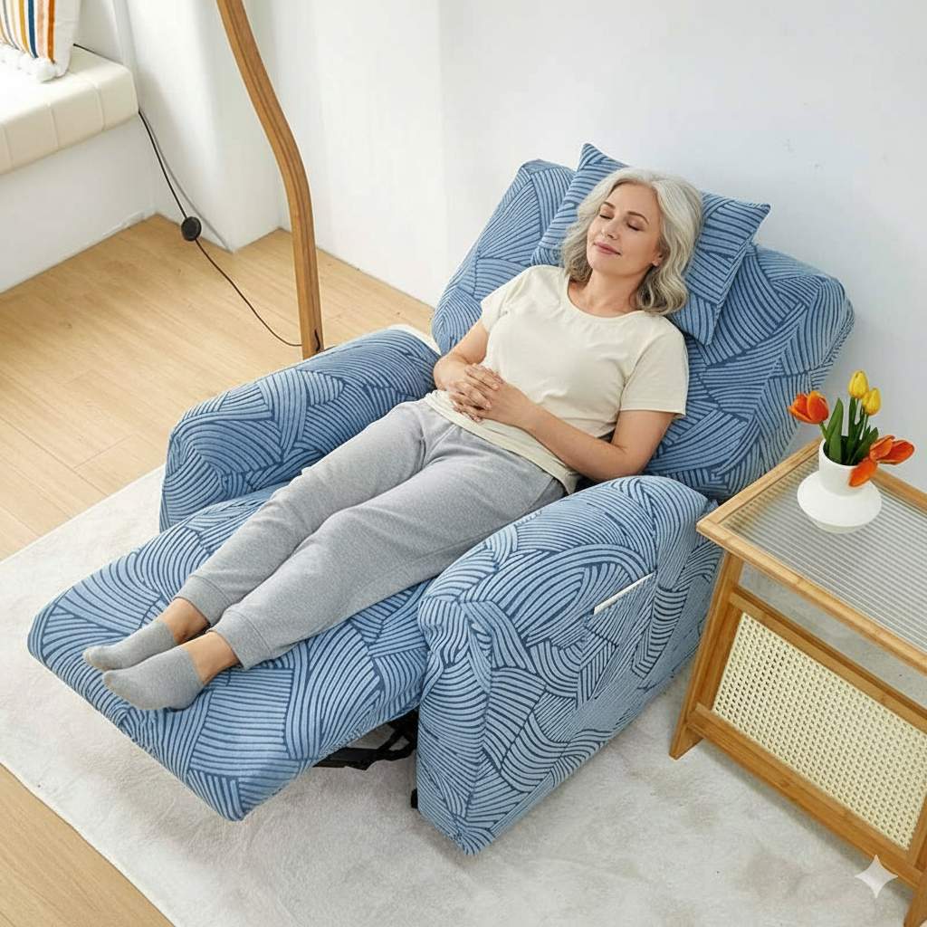 Coverfect Geometric Jacquard Stretch Recliner Cover