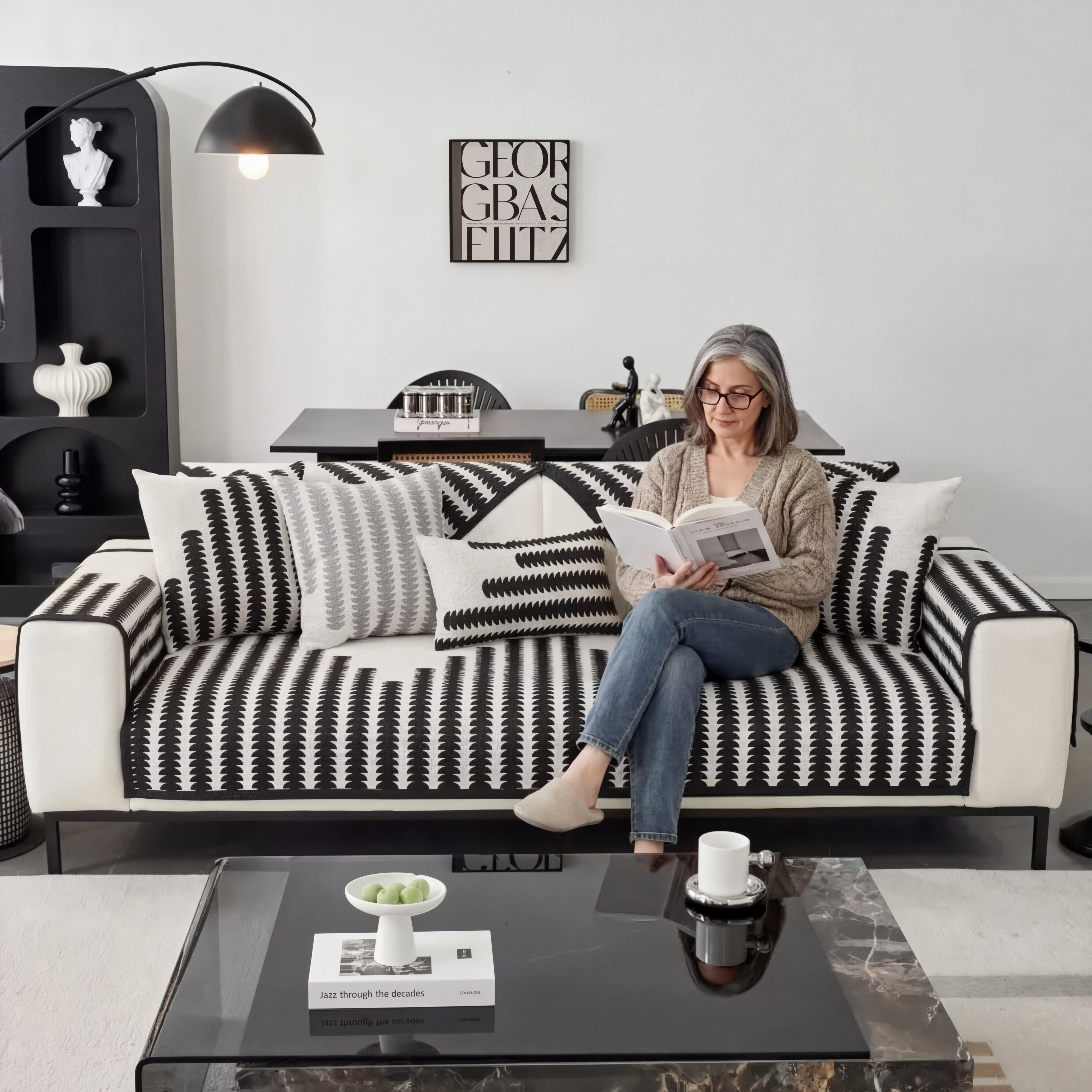 Nordic Chenille Sofa Cover – Minimal, Plush & Non-Slip | Coverfect