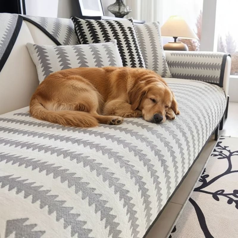 Nordic Chenille Sofa Cover – Minimal, Plush & Non-Slip | Coverfect