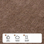 Close-up of thick brown chenille fabric - Coverfect luxurious sofa cover - thick, comfortable and durable material