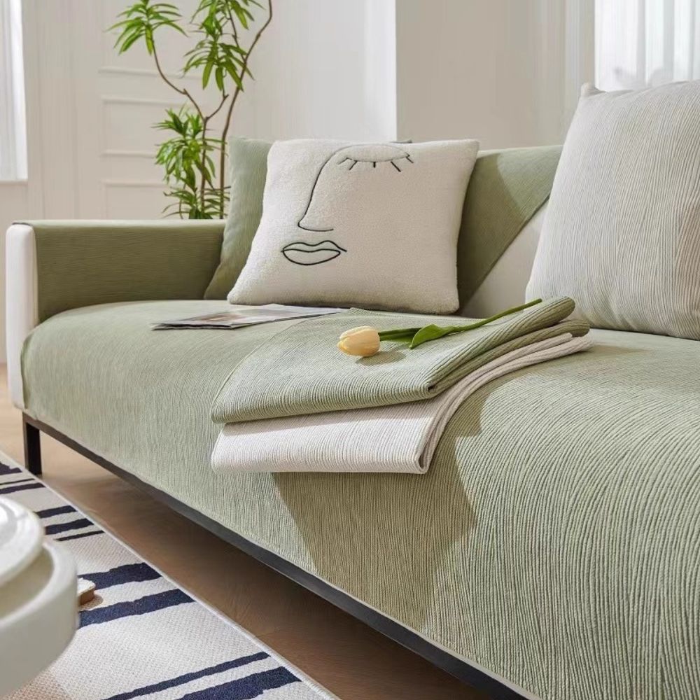 Coverfect Morandi Chenille Couch Cover | Non-Slip Sofa Protector
