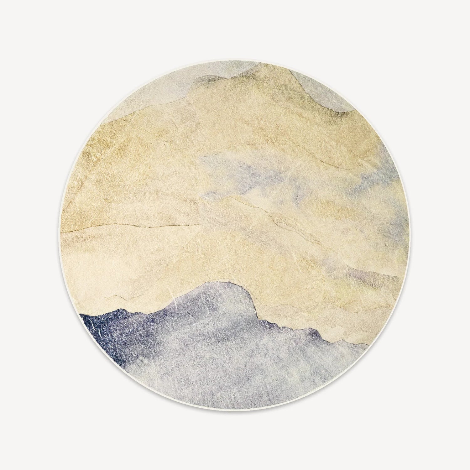 Coverfect Serene Abstract Round Spillproof Pet Friendly Round Rug