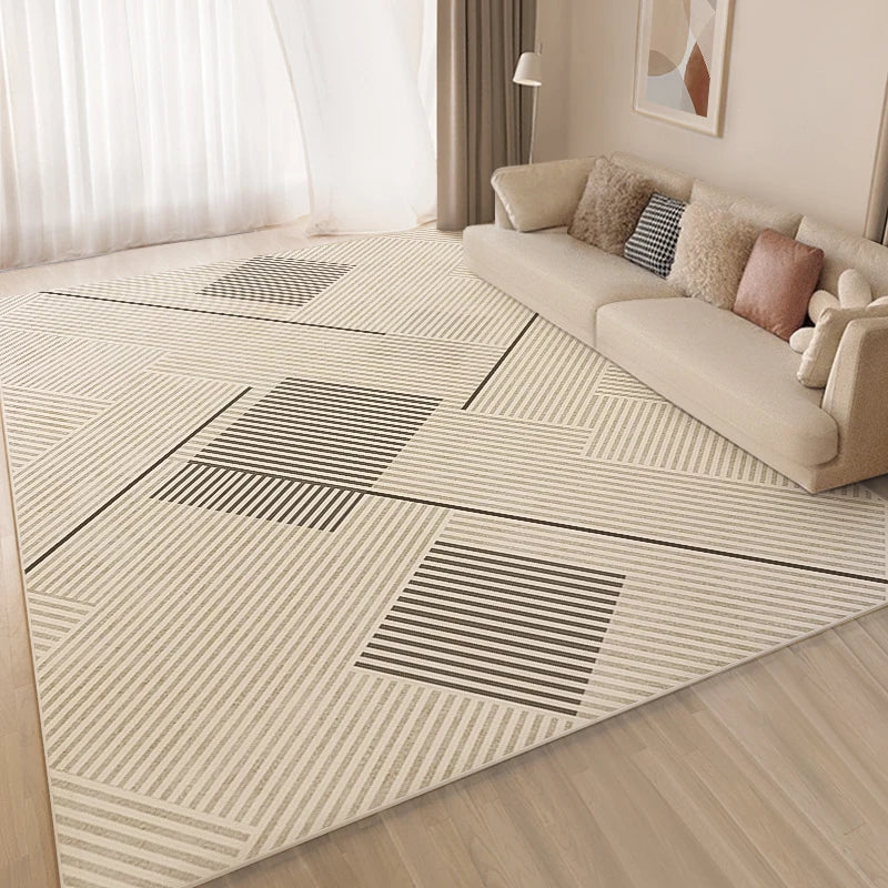 Coverfect Modern Geometric Spillproof Pet-Freindly Area Rug