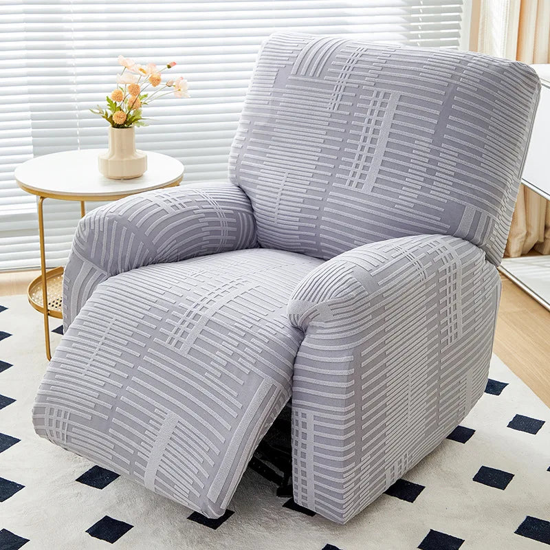 Coverfect Non-Slip Geometric Line Recliner Cover