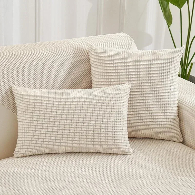 Coverfect Polar Fleece Anti-Slip Minimal Stripe Sofa Cover