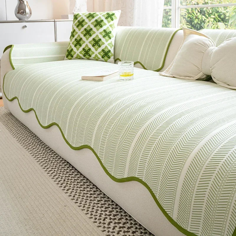 Coverfect Cool Feeling Anti-Slip Herringbone Sofa Cover