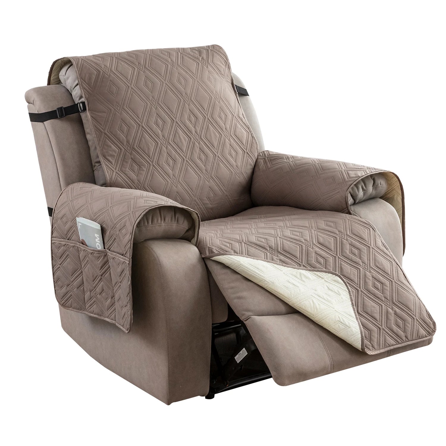 Coverfect Geometric Quilt Waterproof Recliner Cover