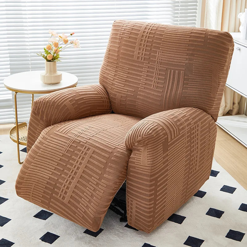 Coverfect Non-Slip Geometric Line Recliner Cover