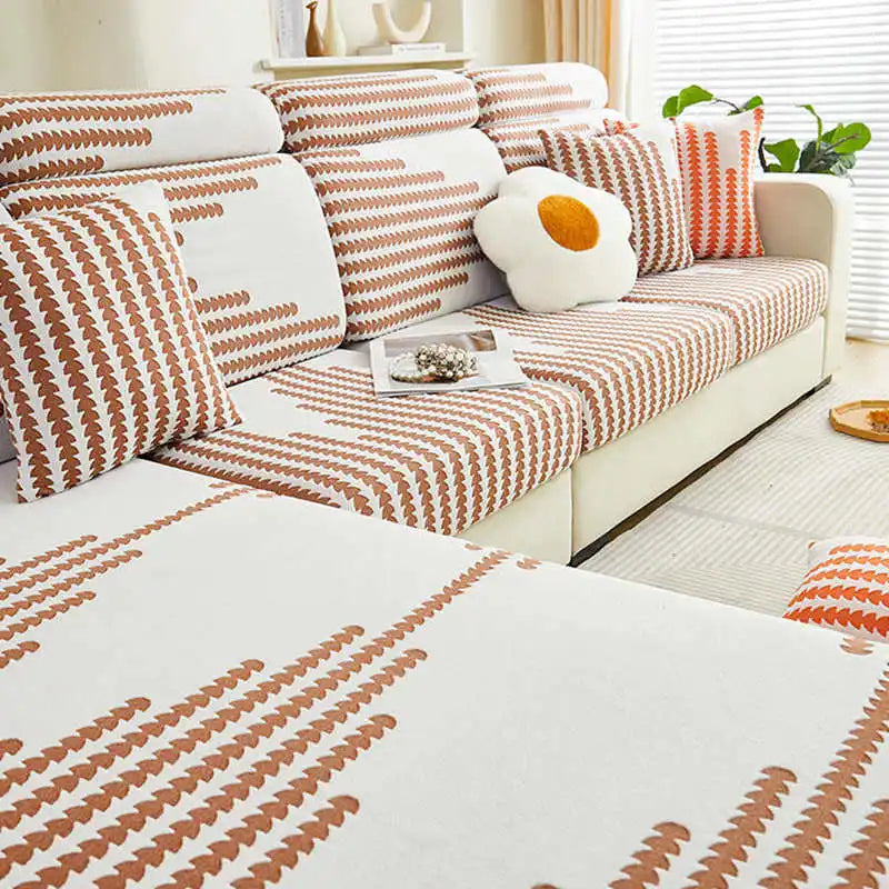 Coverfect Nordic Velvet Sofa Cover