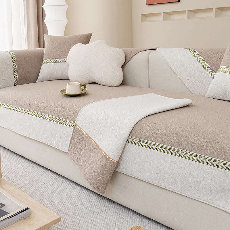 Coverfect OliveGrace Plush Cozy Sofa Cover