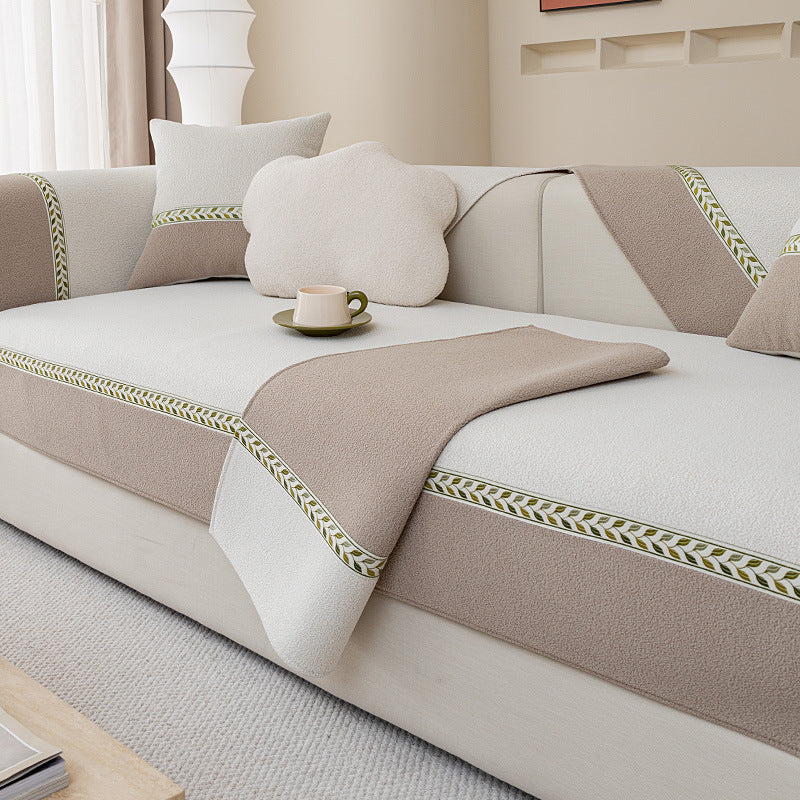 Coverfect OliveGrace Plush Cozy Sofa Cover