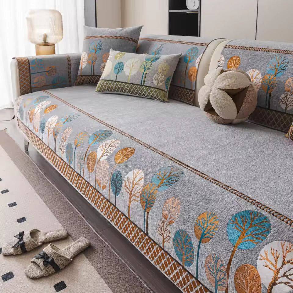 Coverfect Boho Full-Moon Tree Sofa Cover